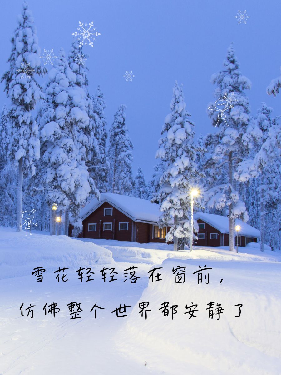 雪景的唯美句子简短 雪花飘落