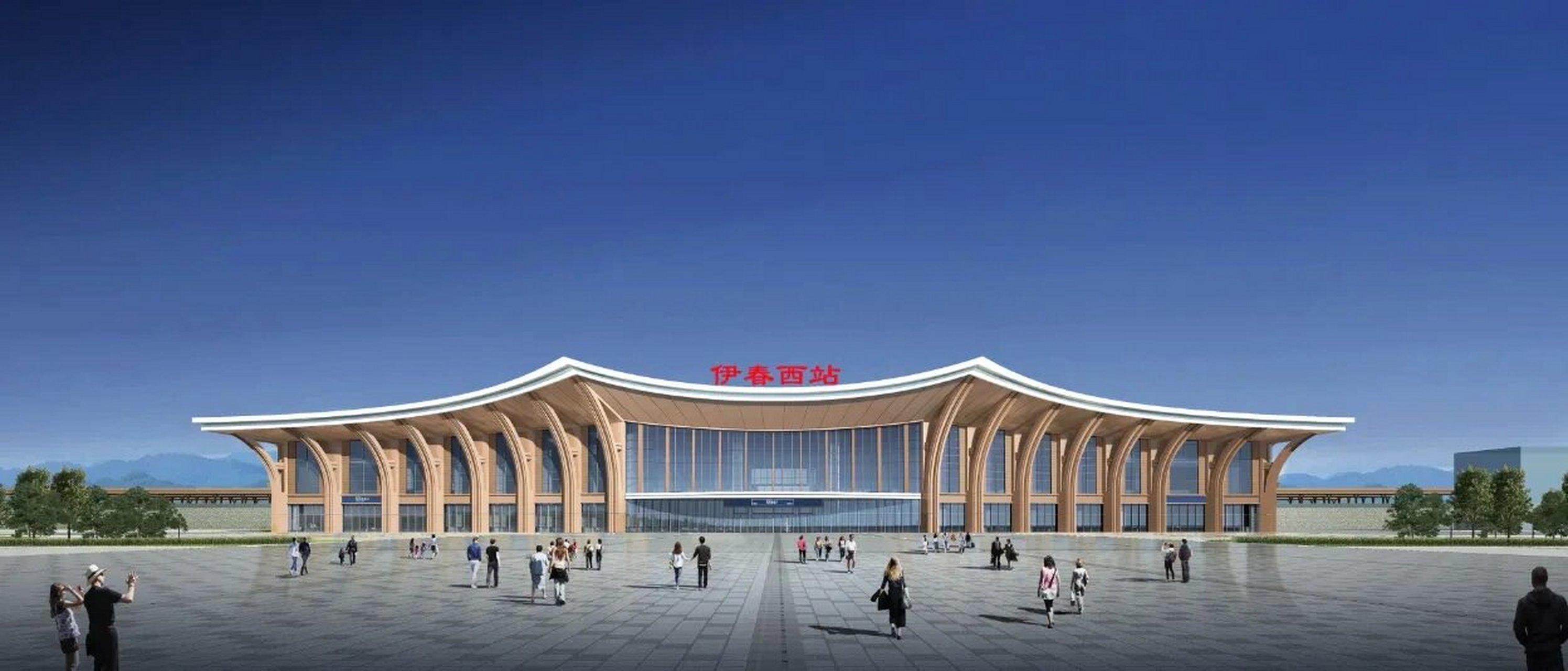 我国在建最北高鐵--哈伊高鐵…… 近日,哈尔滨伊春西站的封顶,标志