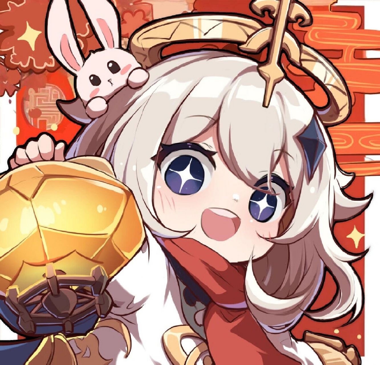 原神兔年可爱q版头像 画师01:锌之助qaq 快戴上红围巾,来领取可爱的