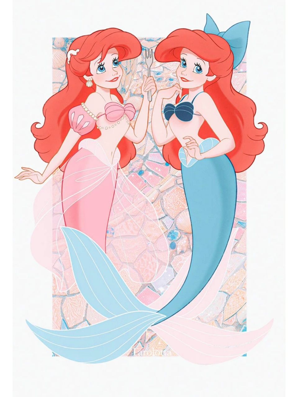迪士尼小美人鱼爱丽儿图片分享123 图源画师twi73lottalottat