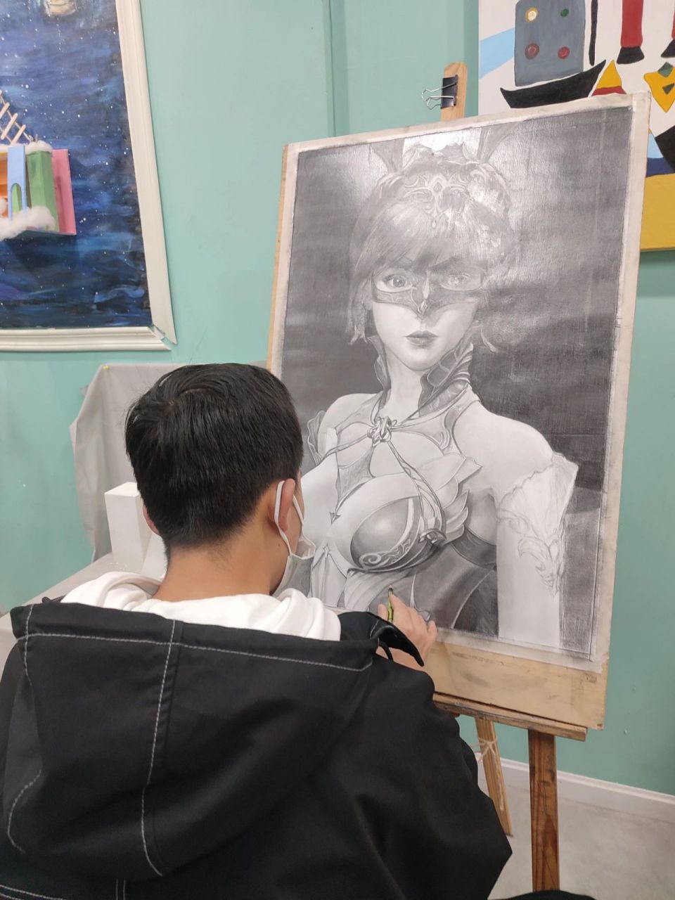 斗罗大陆面具小舞素描绘画