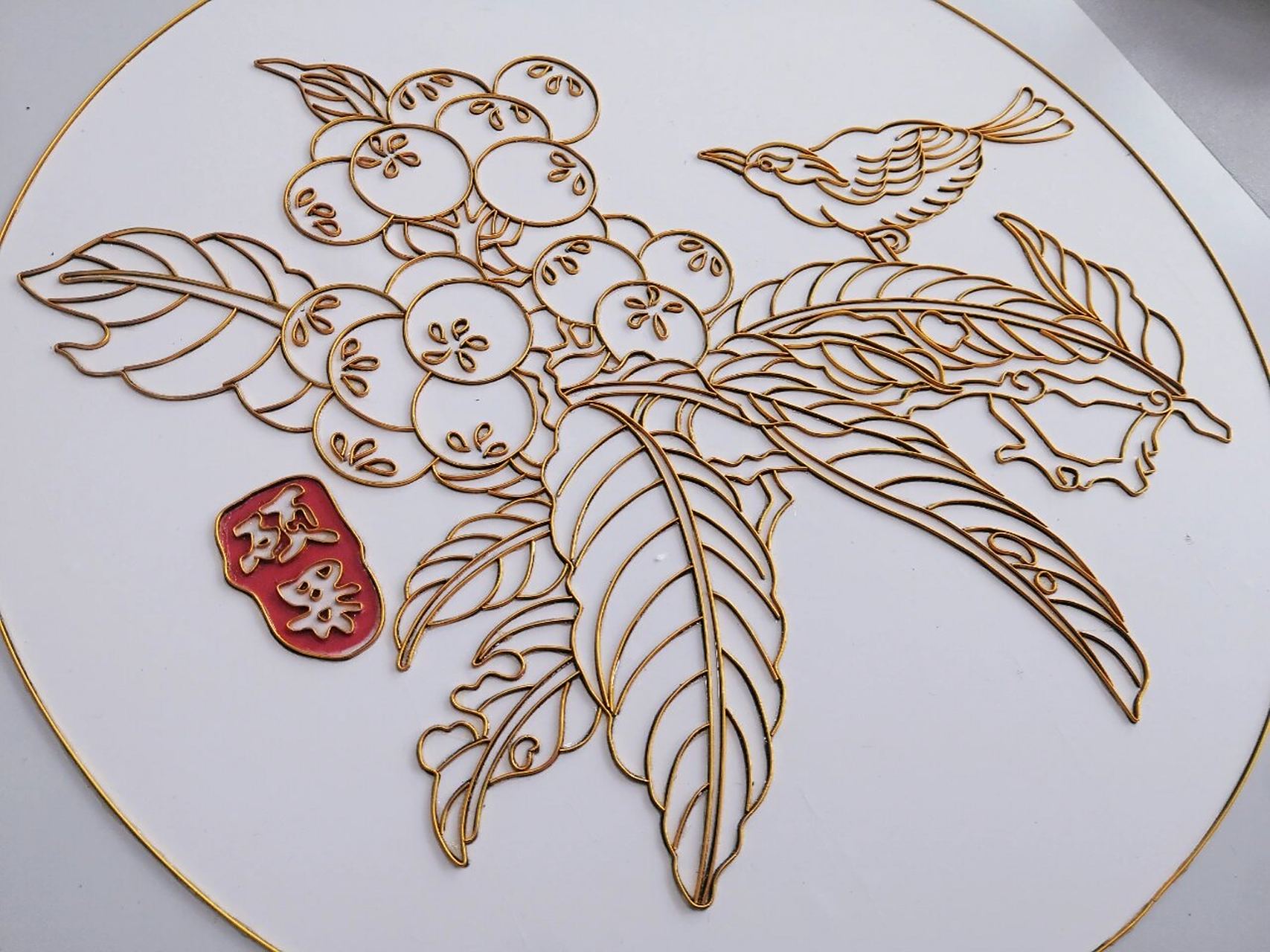 掐丝珐琅线稿非遗手工艺