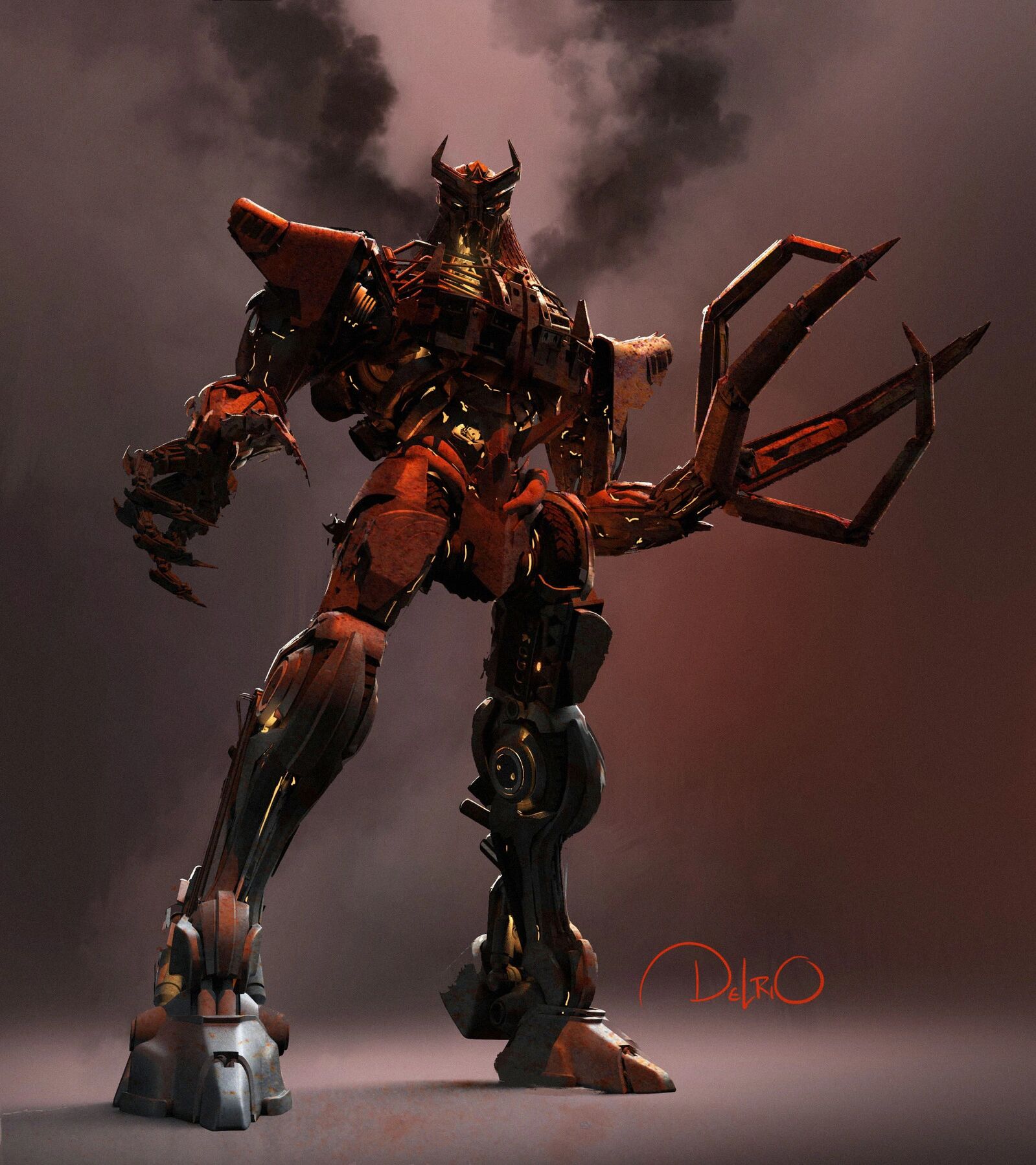 《变形金刚:超能勇士崛起》天灾早期概念设计 能看出天灾形象的一步步