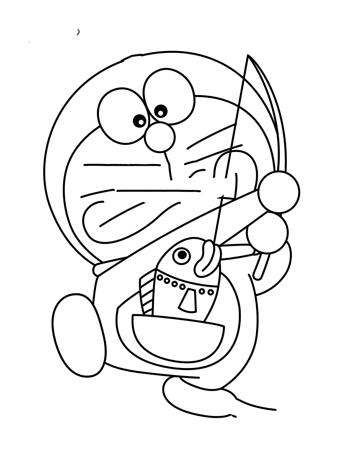 哆啦a梦涂色素材可打印