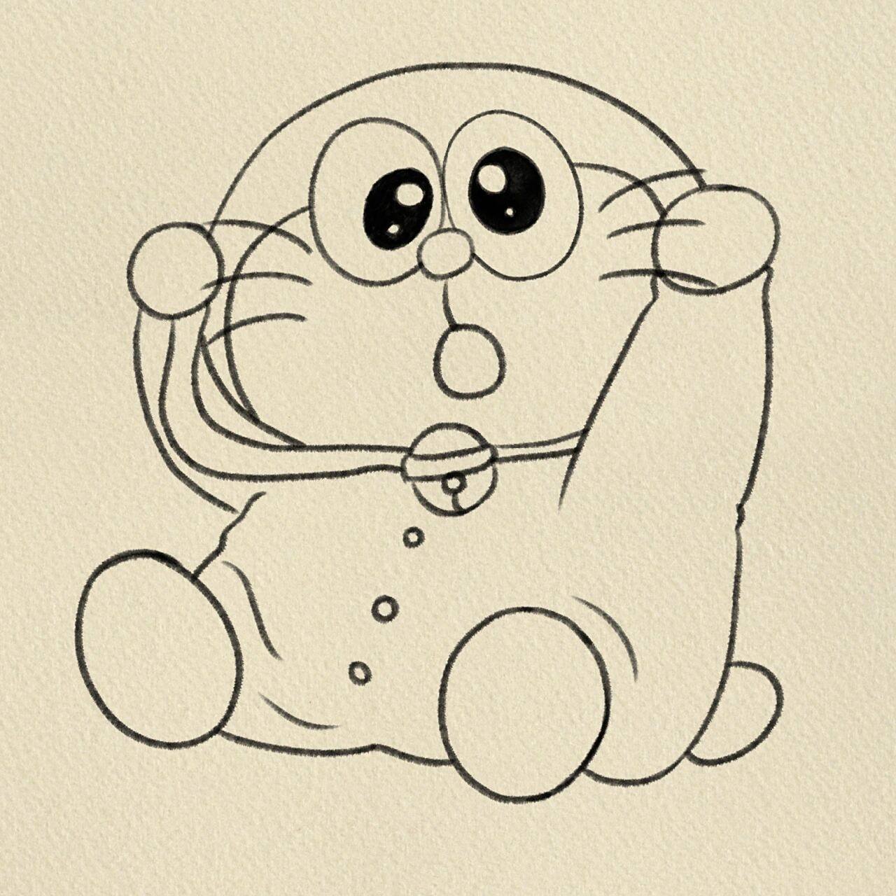 哆啦a梦简笔画教程‖(12)       临摹