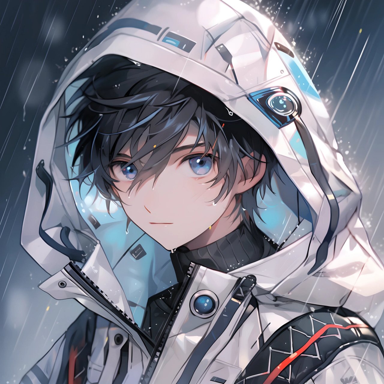 有时心情就像这下雨天|动漫头像|男生头像