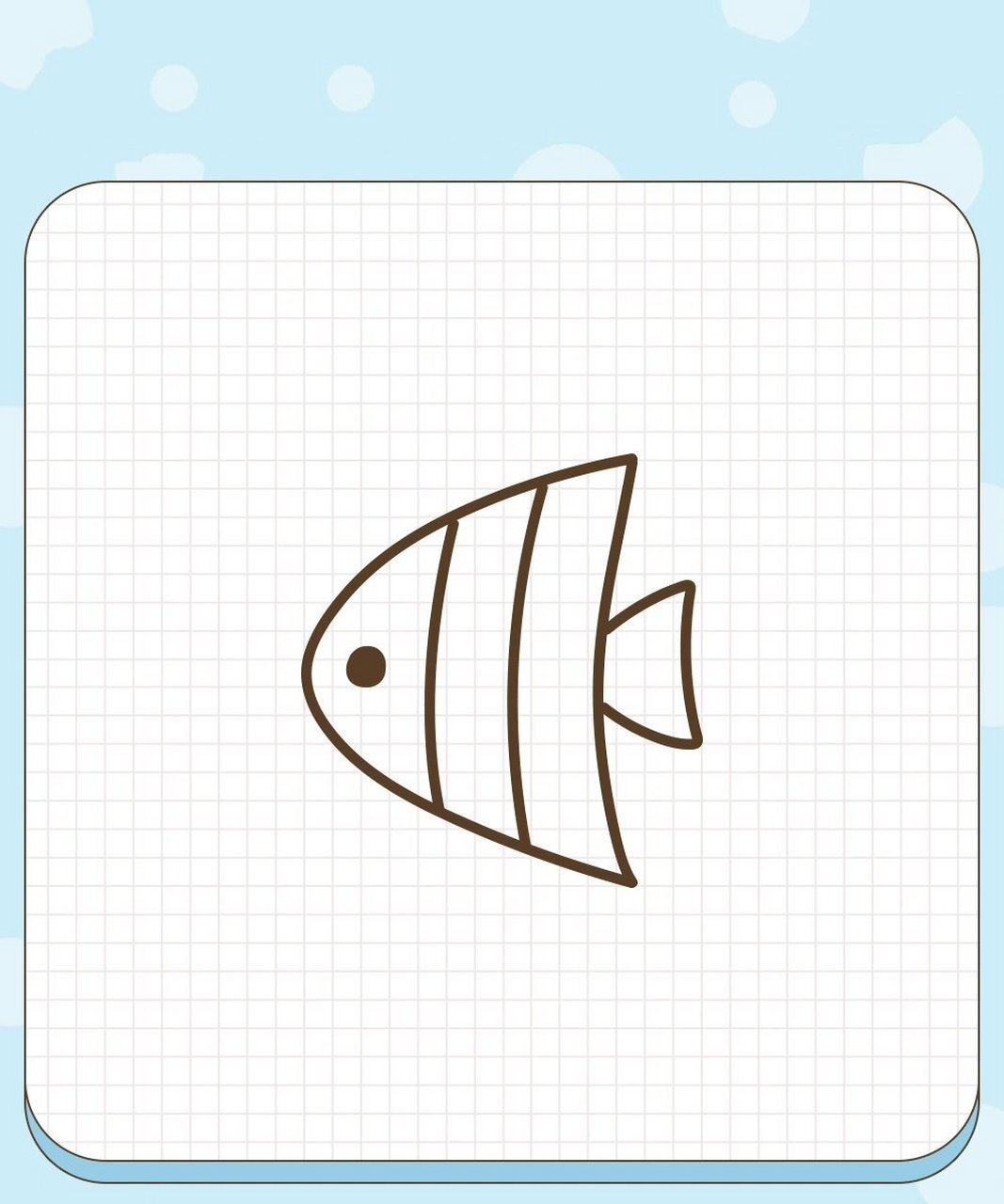 海里鱼的简笔画图片