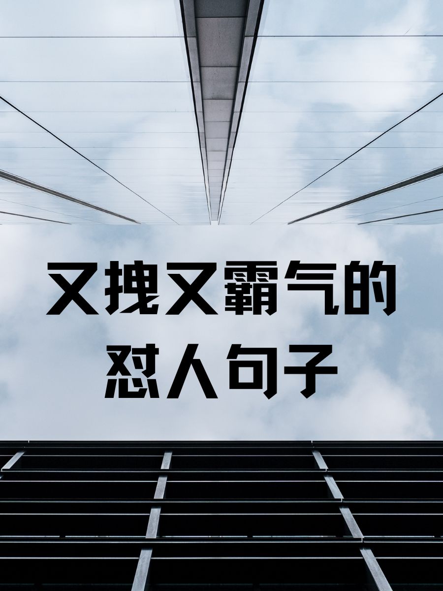 又拽又霸气的怼人句子