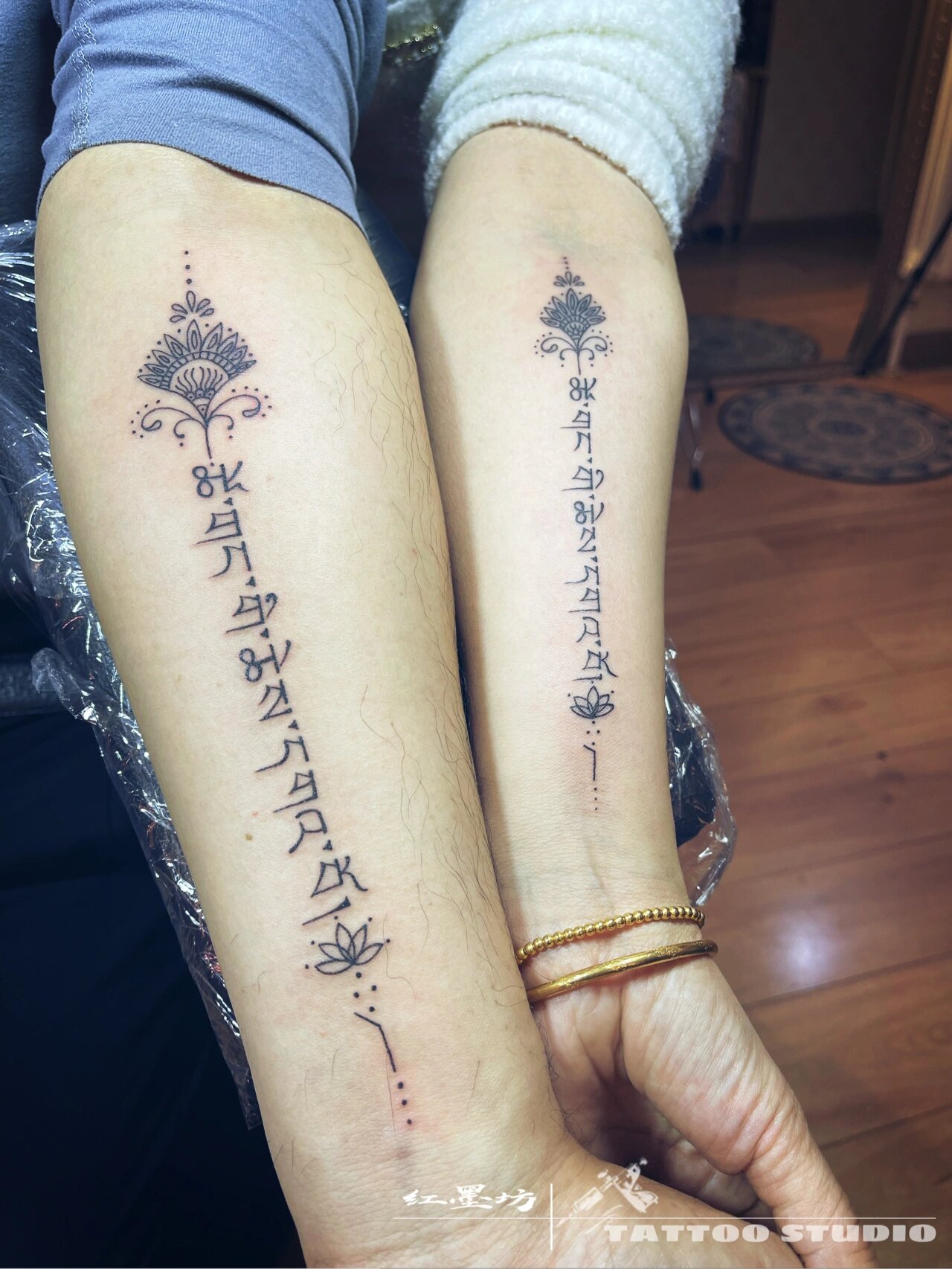 哈尔滨纹身魁宇作品梵文纹身图腾