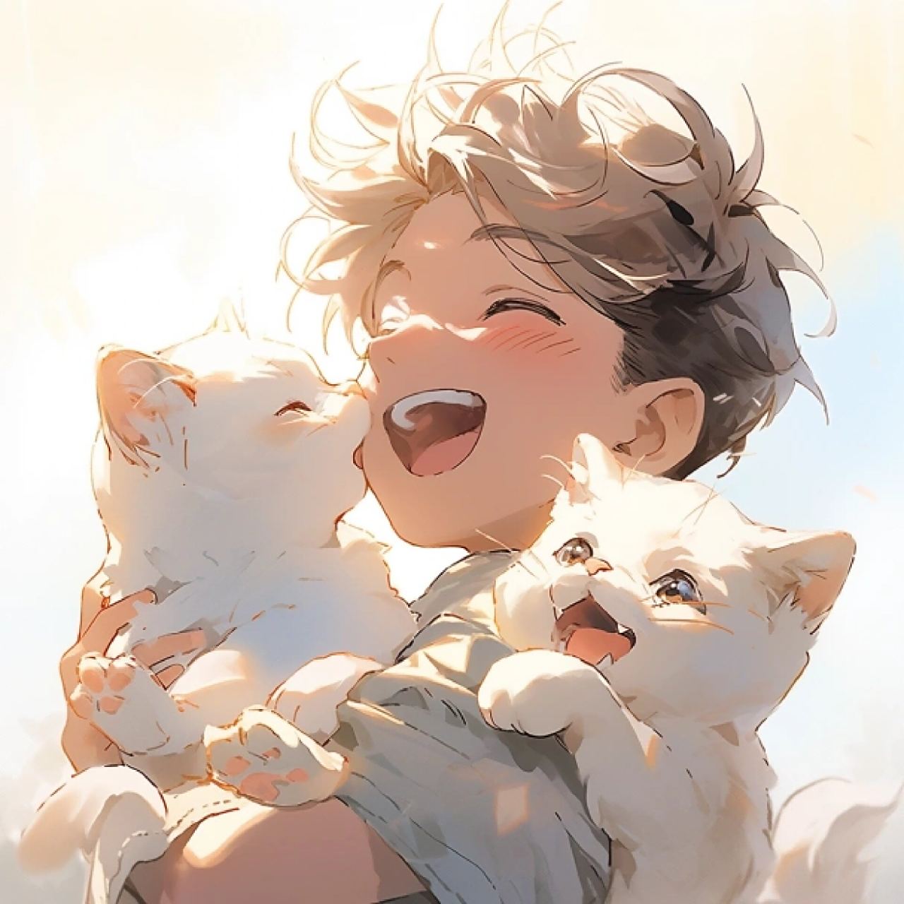 动漫男生头像丨治愈系 治愈系,男孩,阳光开朗,猫咪~ 每天不一样的风格