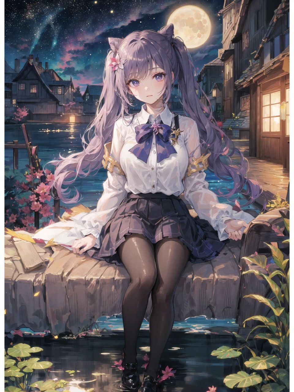 ai绘画刻晴jk服美图合集 刻师傅,请给我补习!