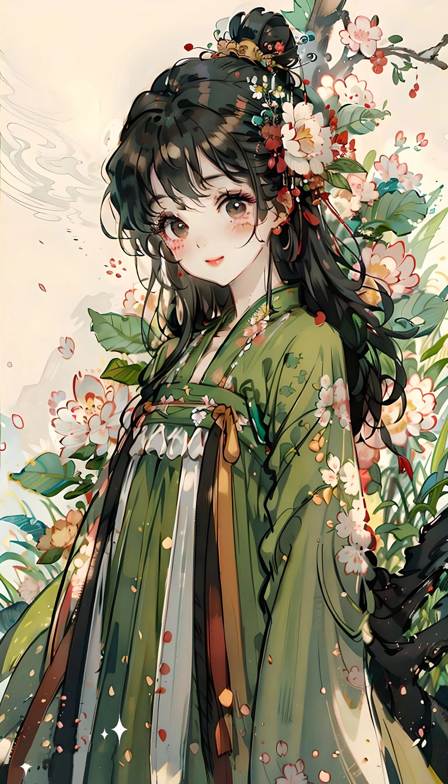 古风唯美清新壁纸国风汉服齐胸襦裙美人图鉴