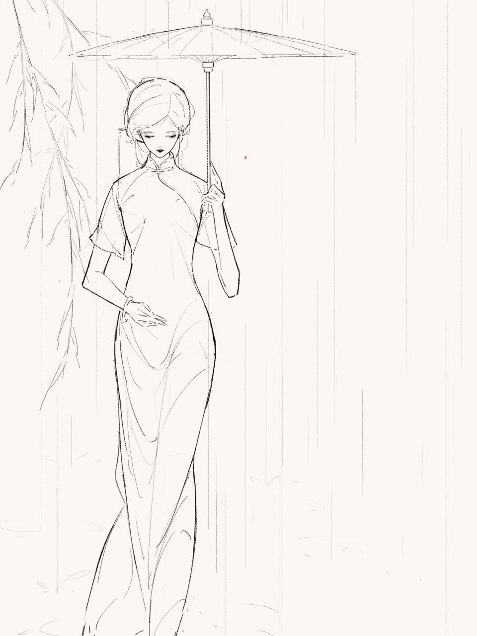 最近画的旗袍美人儿合集!