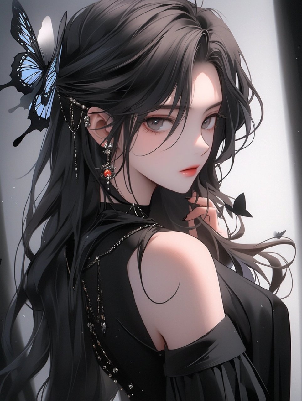 暗黑系哥特风格女生头像 黑暗笼罩了一切,仿佛整个世界都被染上了一层