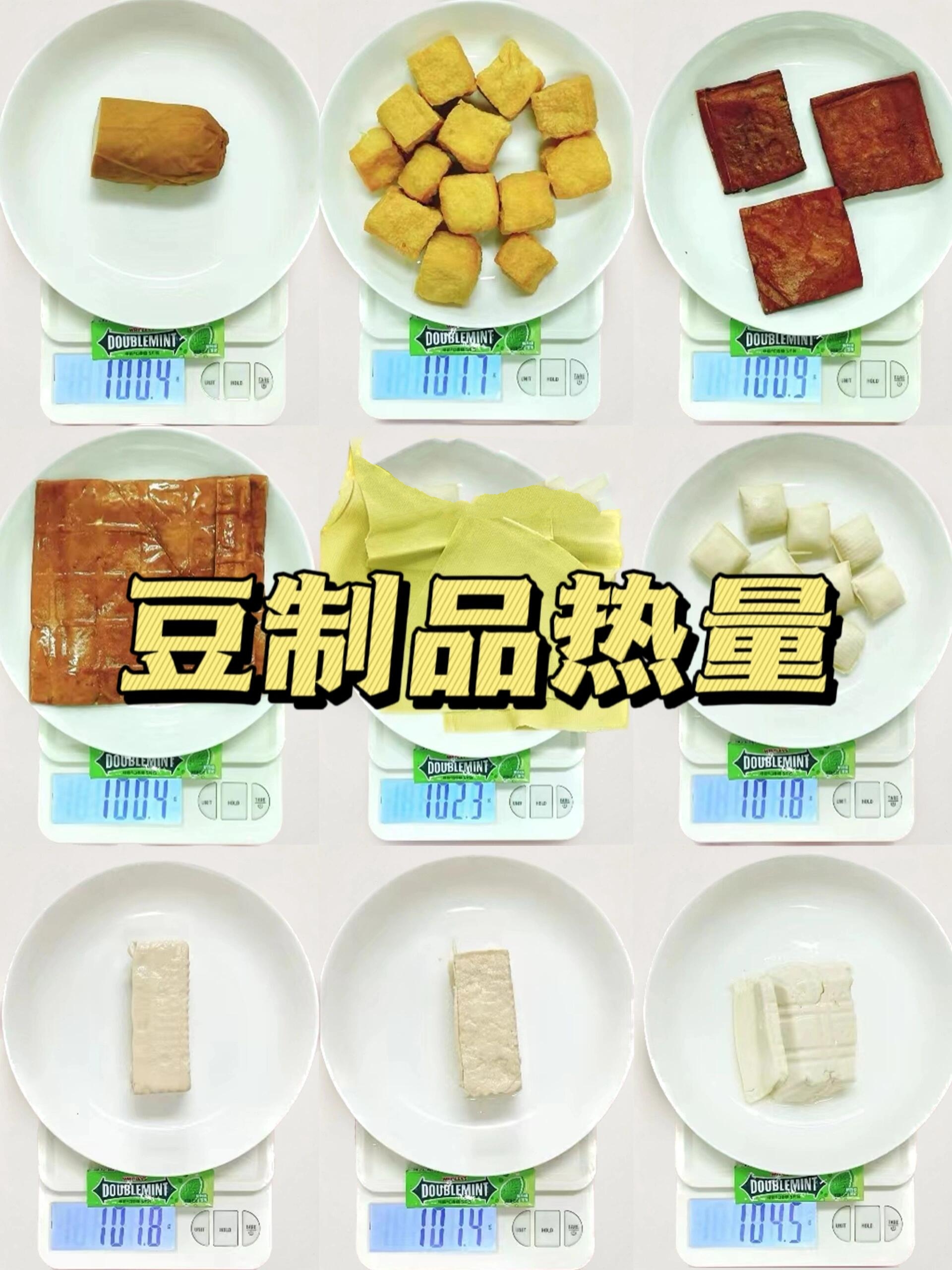 豆制品热量(100克/100大卡)🔥