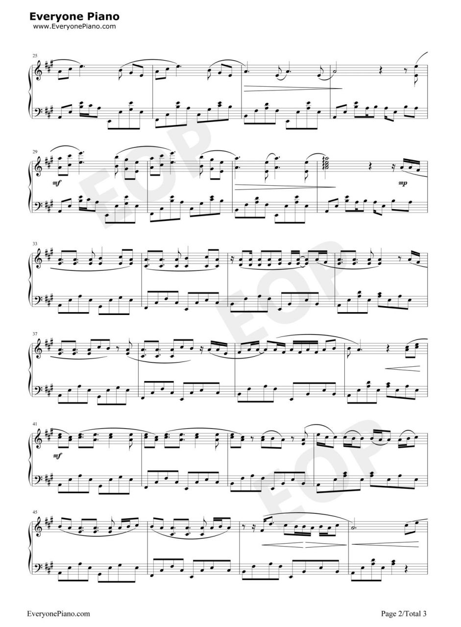 周杰伦《稻香》五线谱