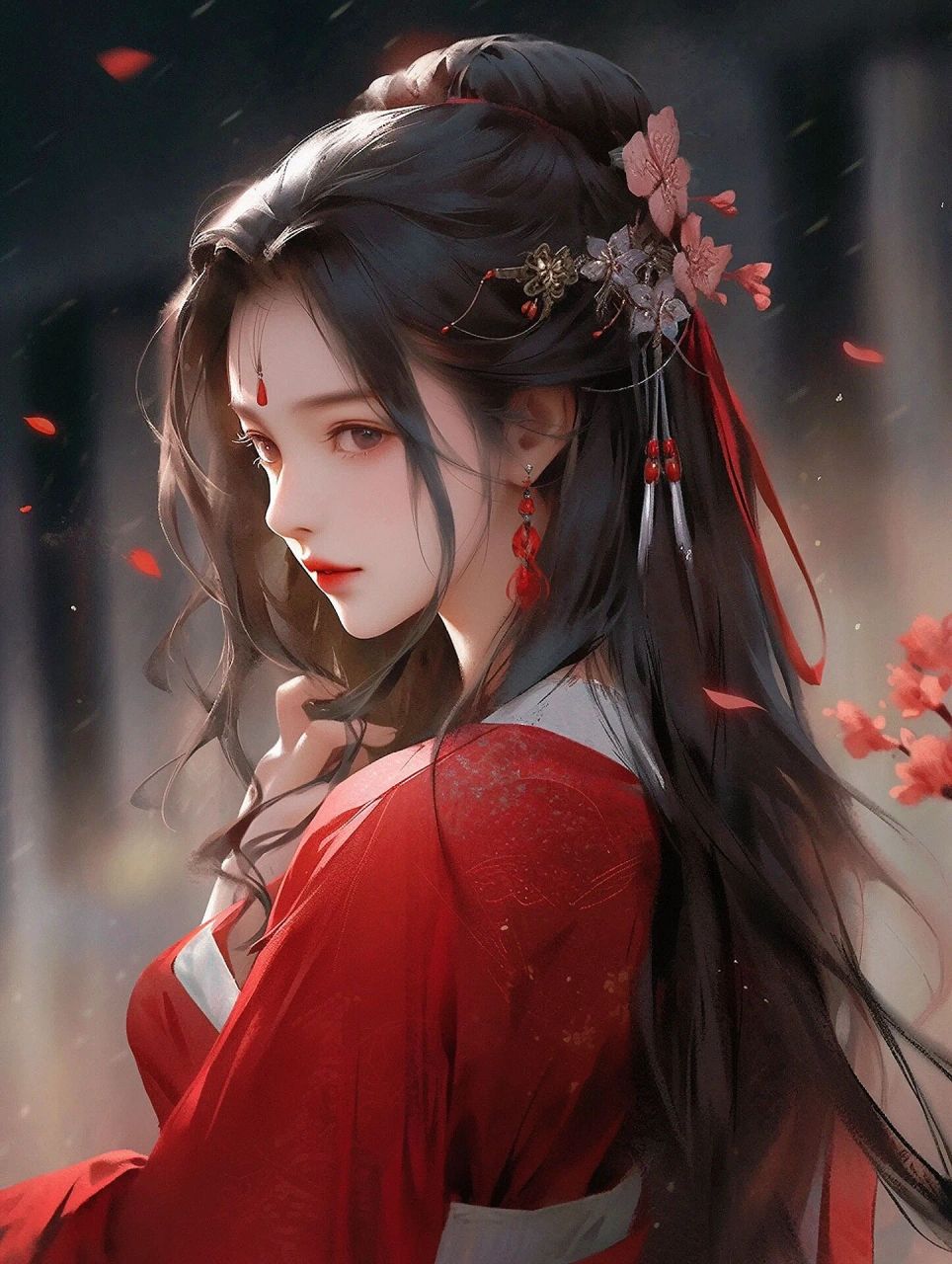 红色系绝美古风头像 朱门回首当年事,梦也是卿,醒也是卿