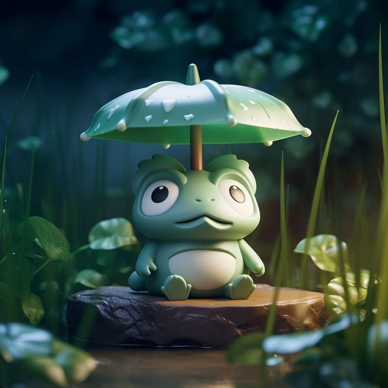 ai绘画:快乐的一只小青蛙 leap frog 快乐池塘栽种了,梦想就变成海洋