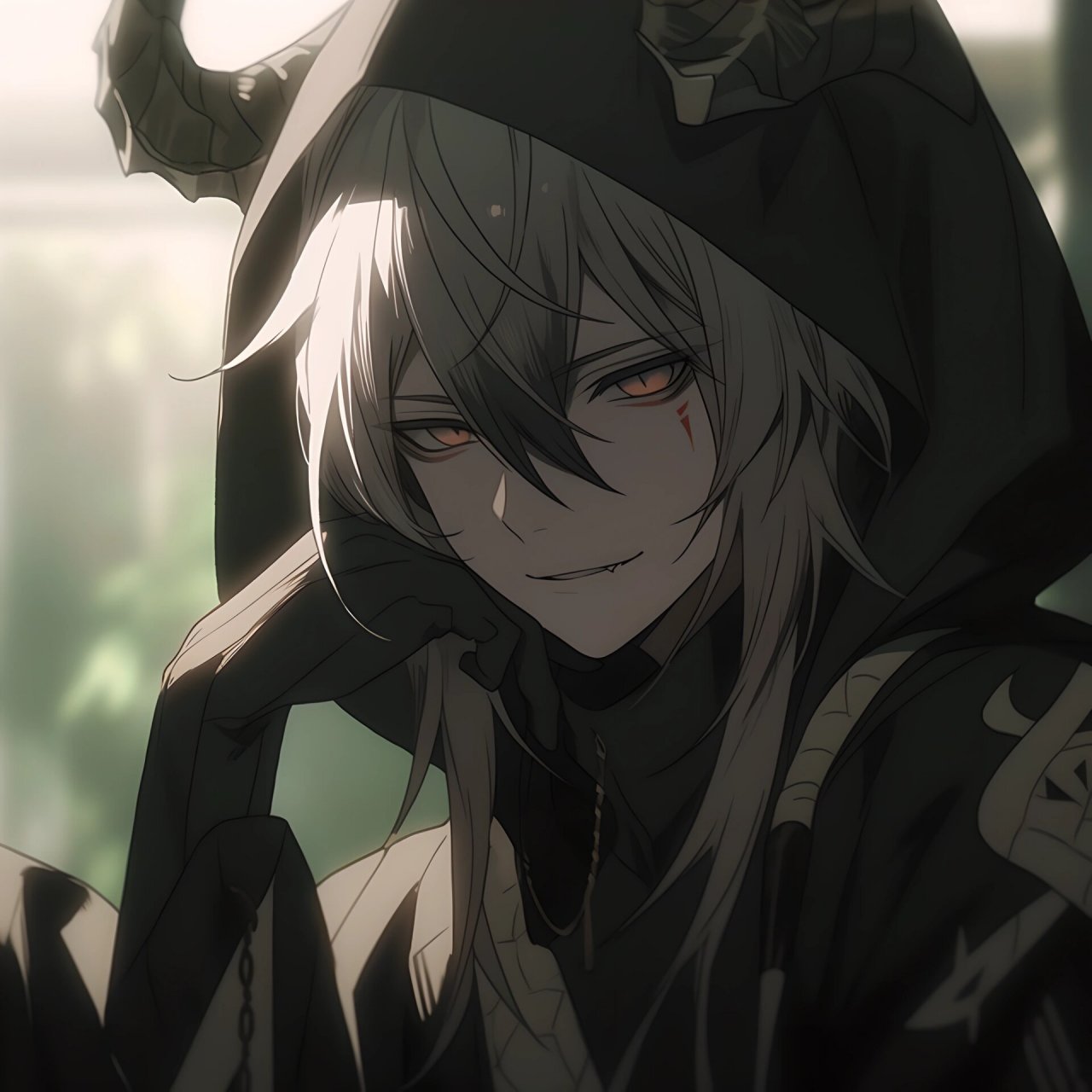 动漫头像|龙族末裔 龙角和恶魔微笑真的很配.