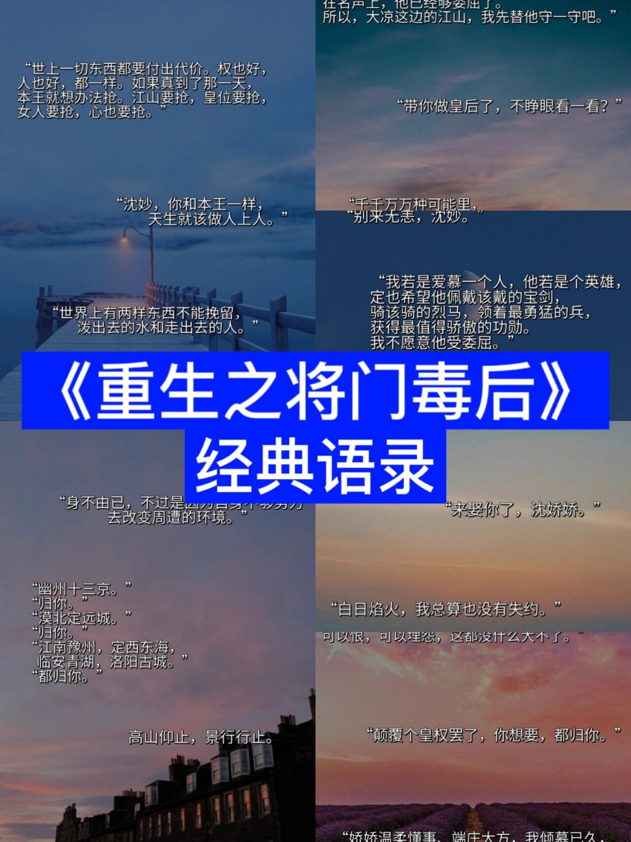 《重生之将门毒后》经典语录