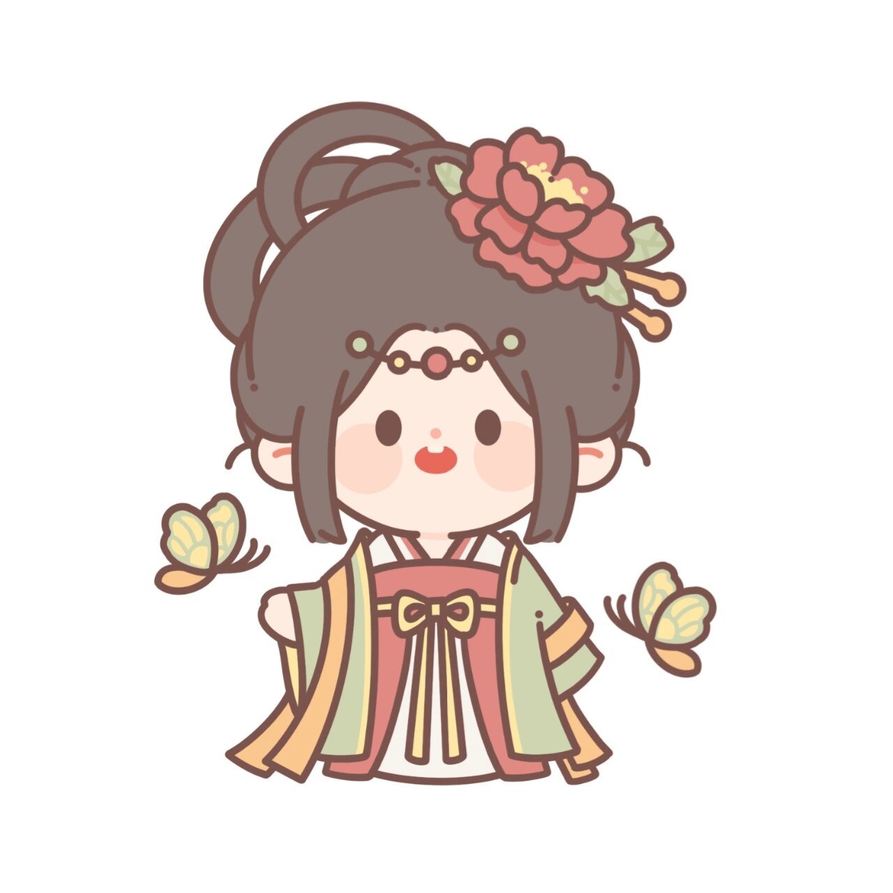 古风q版人物小合集 十二花神 ①梅花 ②杏花 ③桃花 ④牡丹