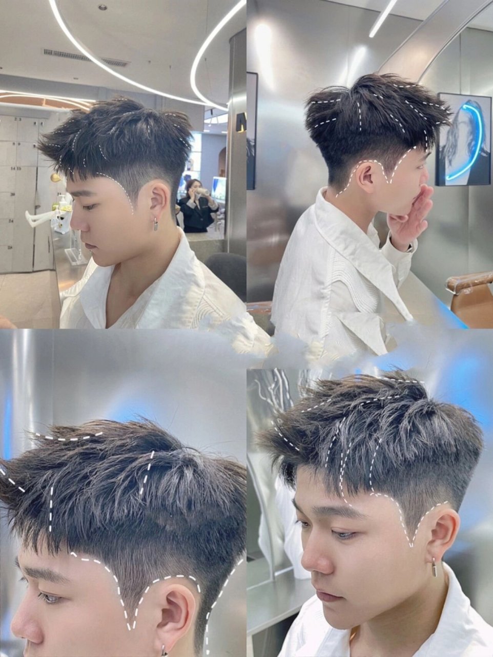 南京男士理发店 南京剪男士发型 南京剪男生头发 男生摩根前刺 男生