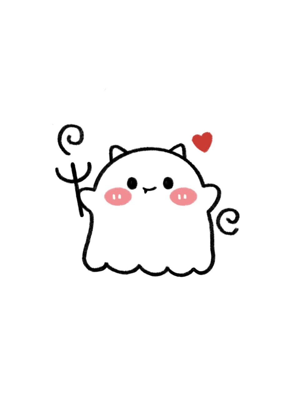 手残党学简笔画附教程7315可爱鬼出没 手残党学简笔画附教程73