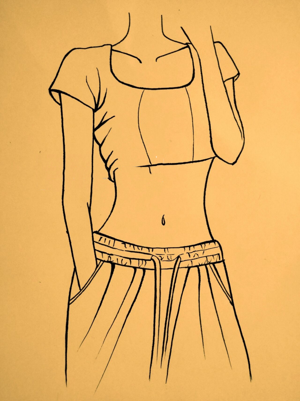 美女黑白简笔画#绘画教程43(附过程) 辣妹简笔画74绘画过程74好久