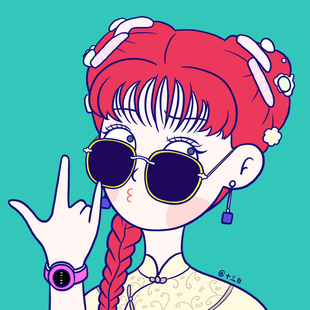 我的头像插画 很愿