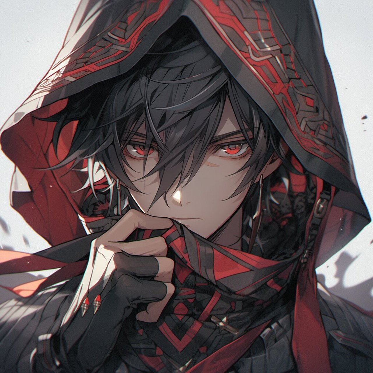 ai绘画|黑发赤瞳少年