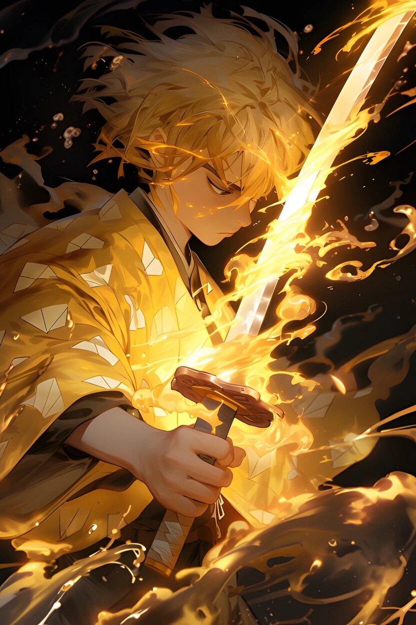 鬼灭之刃 | 手机壁纸 | 我妻善逸 "要成为鬼猎士,就绝对不可有退缩之