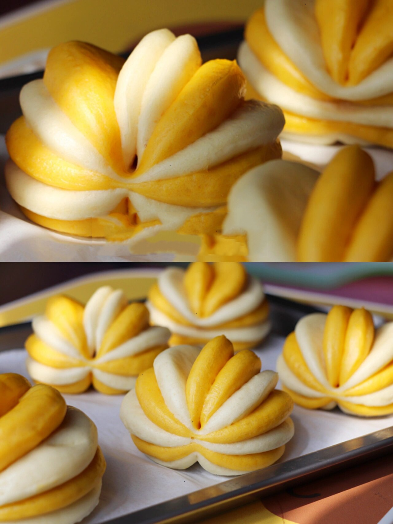 99 成功的南瓜酸奶花瓣馒头/花卷来啦!