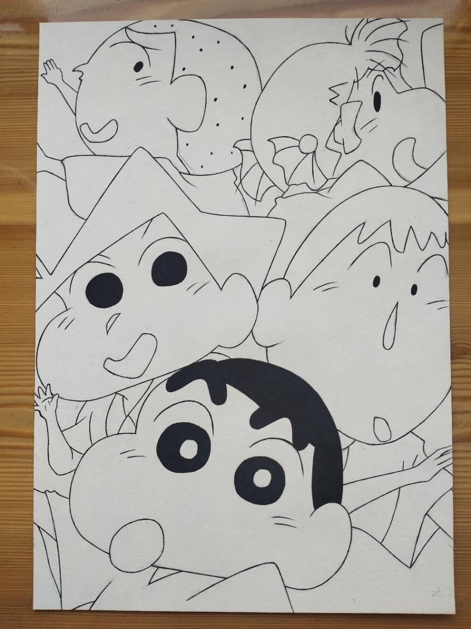 蜡笔小新临摹手绘(附原图) 蜡笔小新手绘,最后一张原图