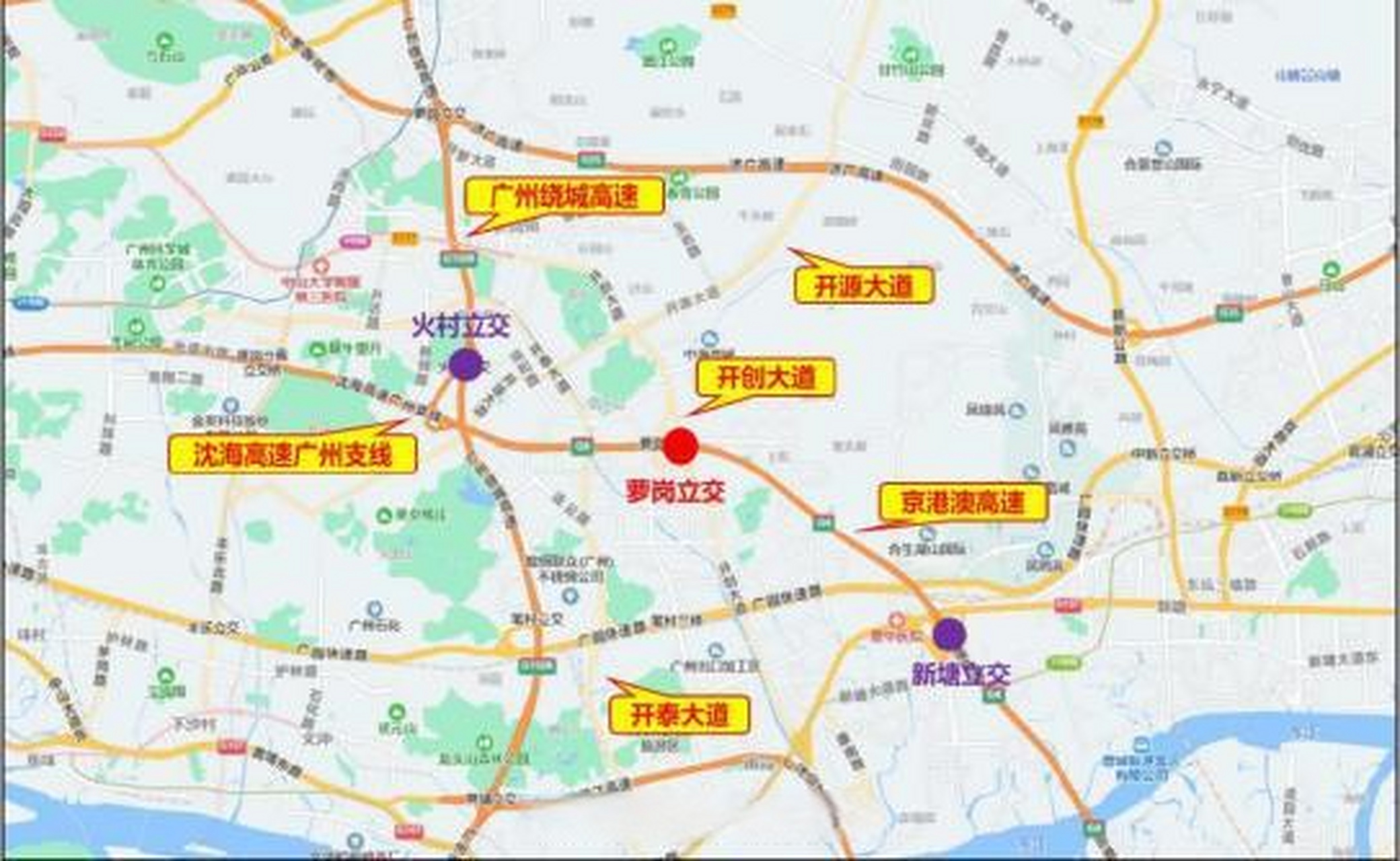 广州至深圳段萝岗立交改造工程环评被广州市生态环境局受理并进行公示