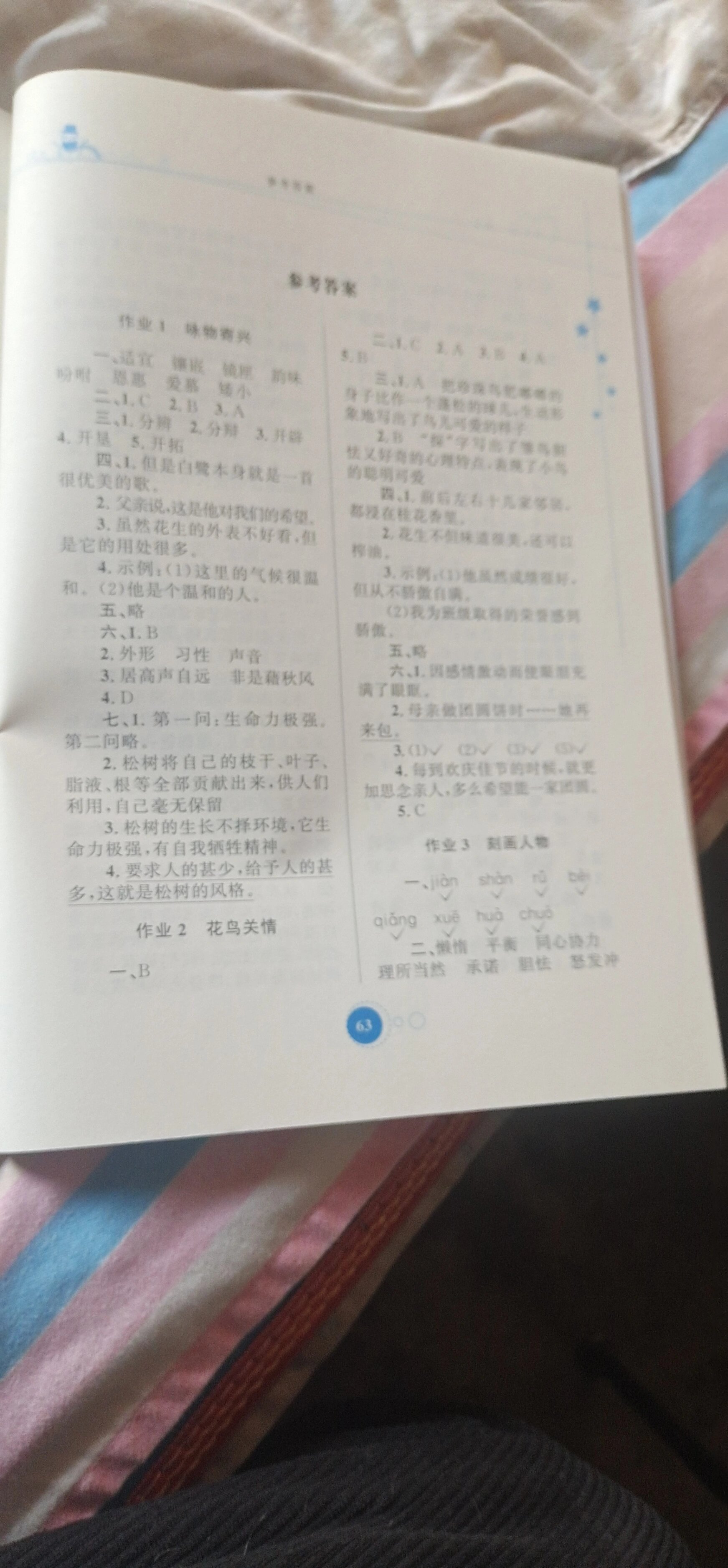 2024年寒假作业语文答案是真的
