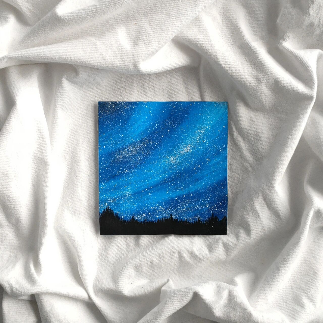 水粉星空系列 水粉画星空90