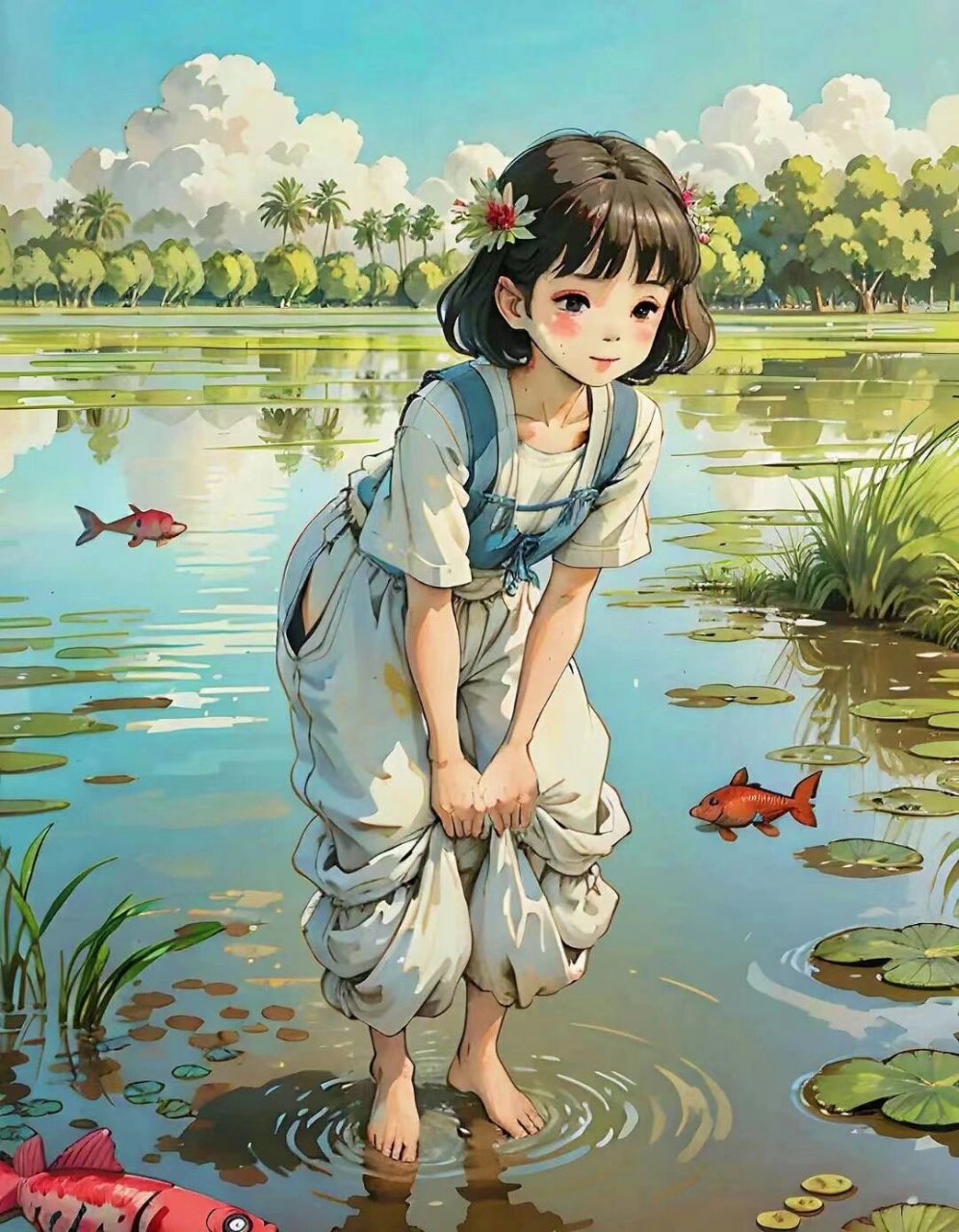 春天动漫人物 春天的气息 漫画女孩44 春风起时,一城生机 细雨不能