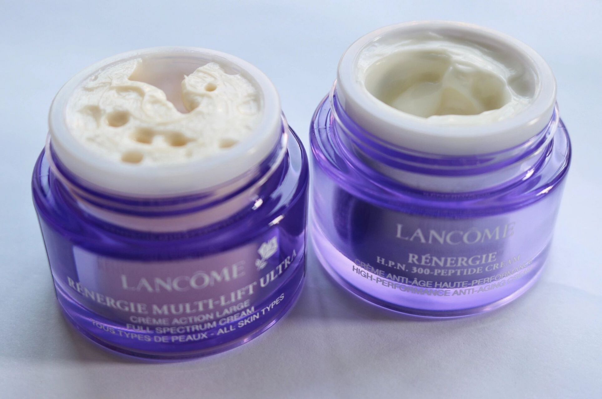 图左:国内兰蔻官网版,15ml塑颜霜图右:法国兰蔻官网版,15ml百肽霜