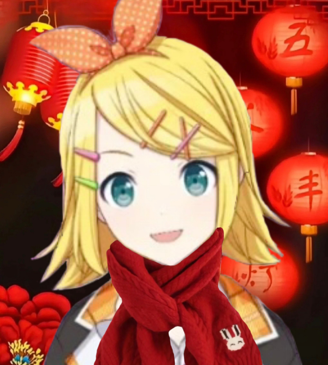 镜音铃新年头像 自己p的喜欢的可以用