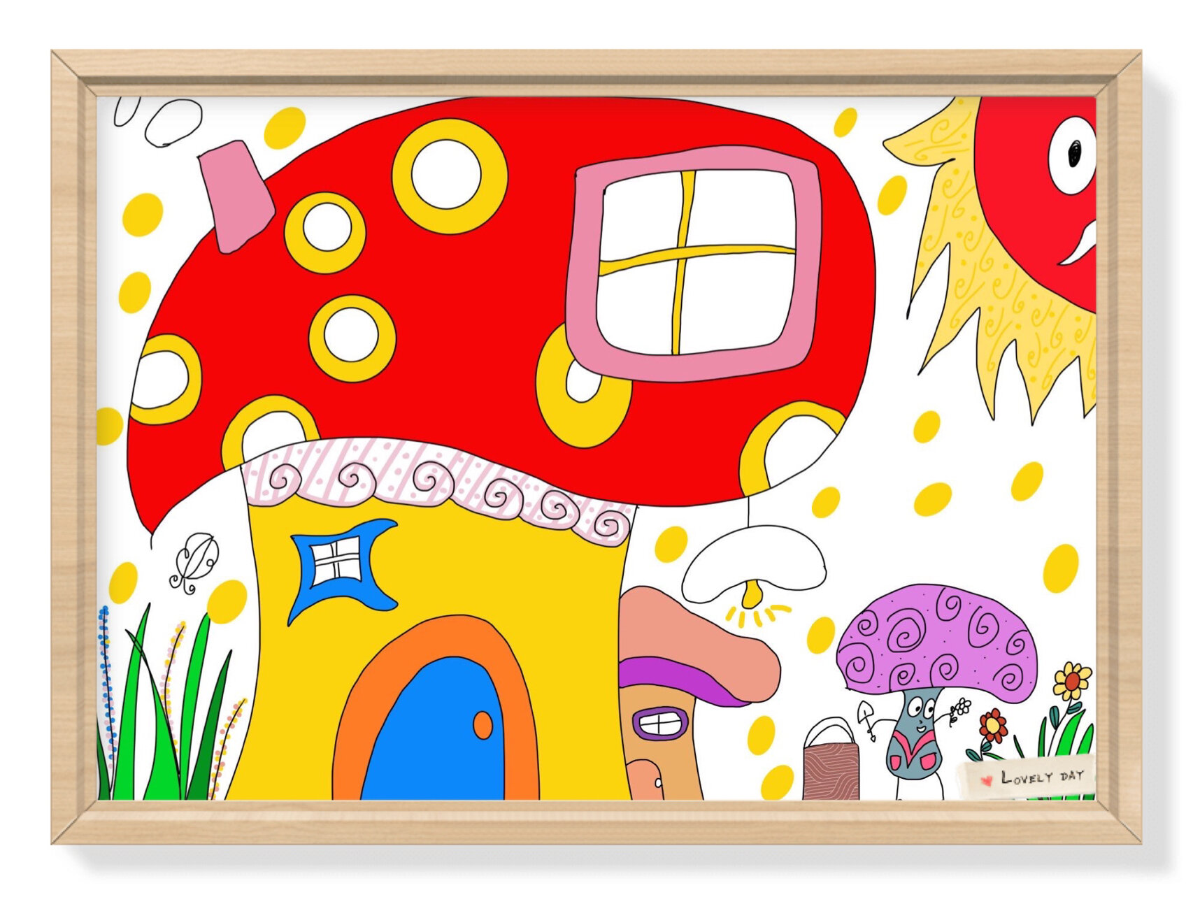 儿童想象画《蘑菇的畅想》适合3～6岁宝贝