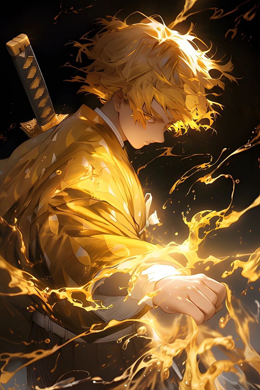 鬼灭之刃 | 手机壁纸 | 我妻善逸 "要成为鬼猎士,就绝对不可有退缩之