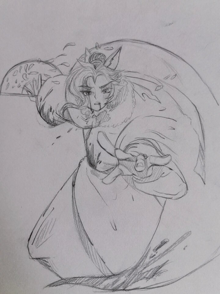 京剧猫西门拟人临摹(自己认为很帅)