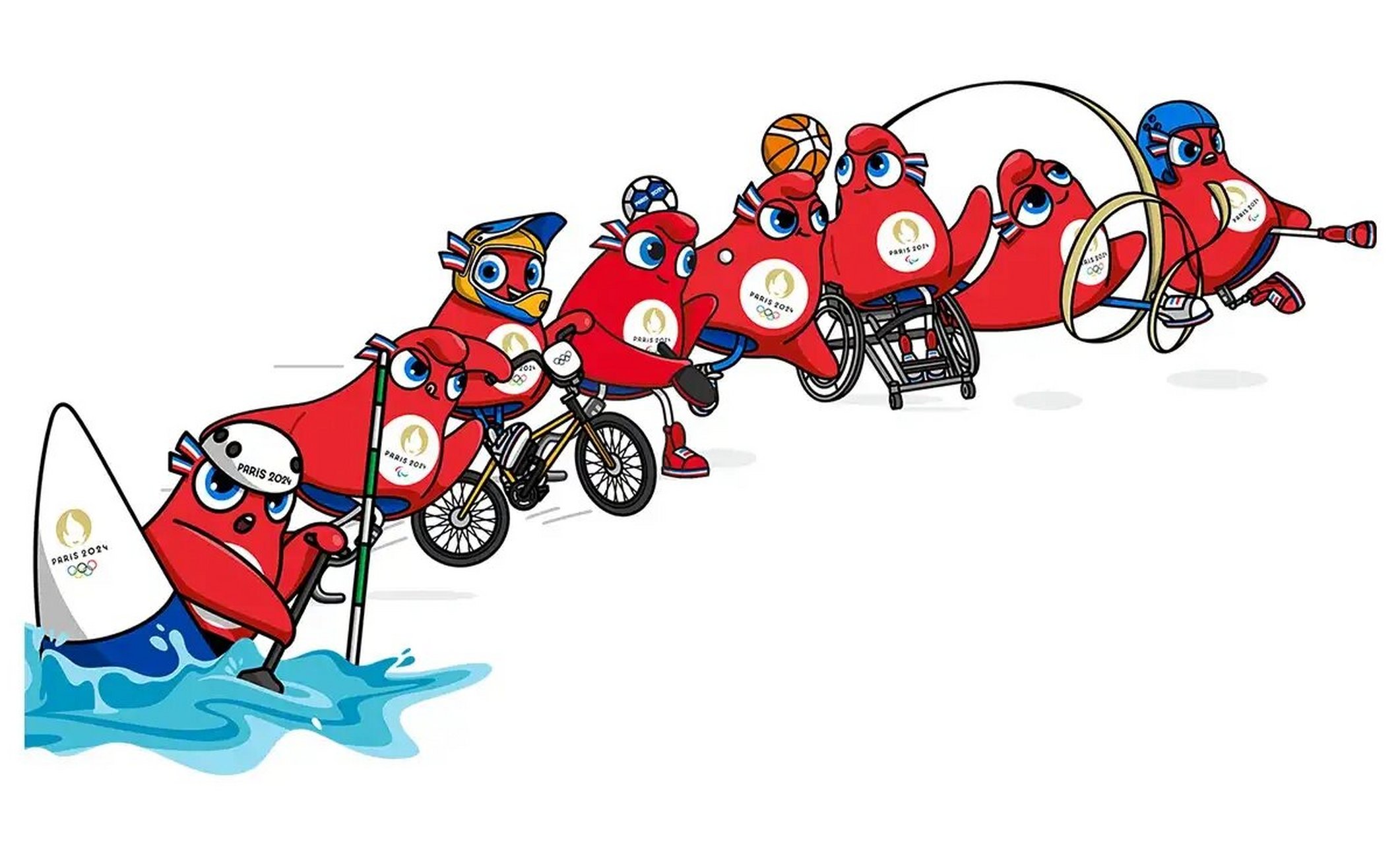 奥运会和残奥会吉祥物「phryge」的灵感源自法国著名的弗里吉帽.