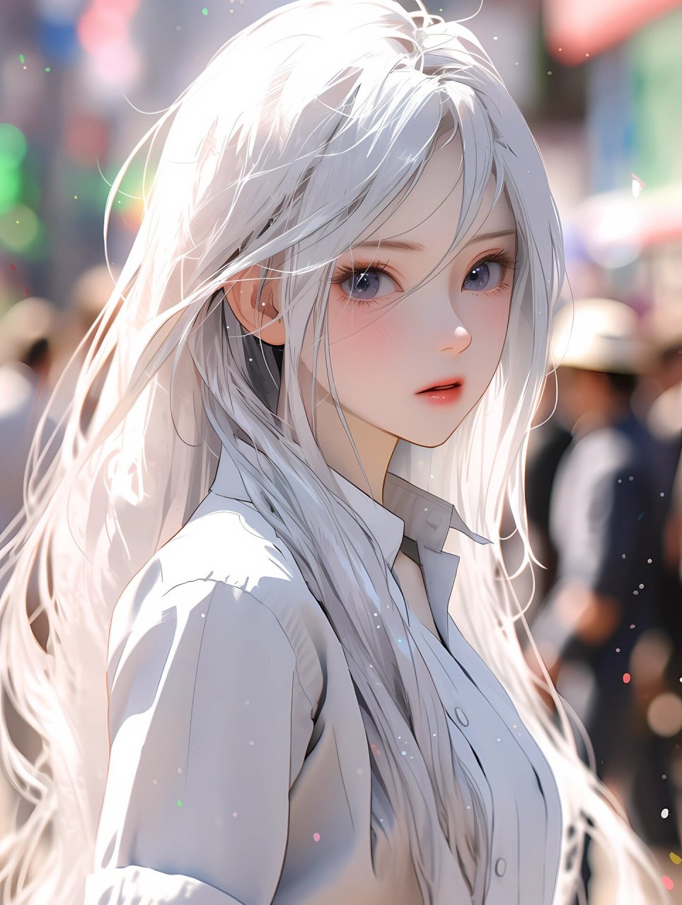 7215女生头像| 白发少女漫画系 #这画是用了亿点点魔法吧# #漫画