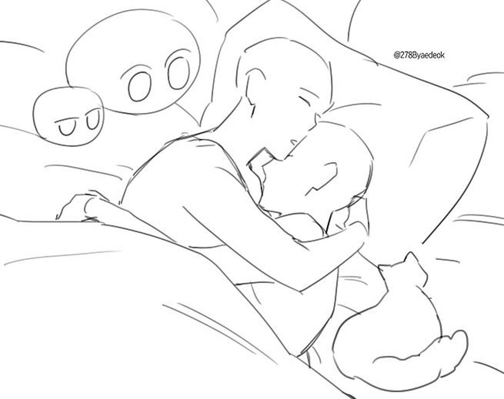 【情侣绘画素材】人体动态练习情侣亲密姿势 9999甜度爆表60