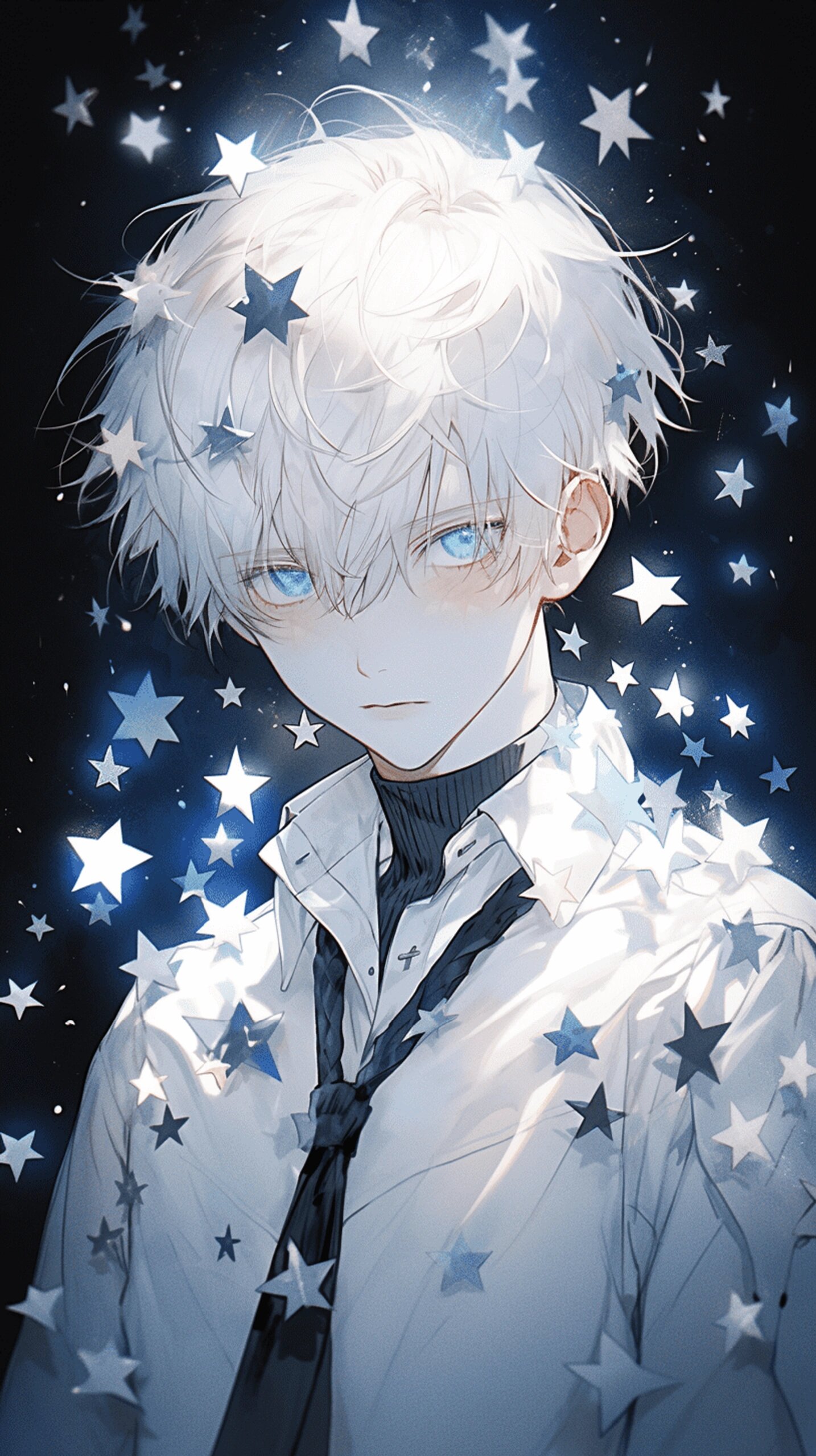 星星环绕(动漫男头壁纸)