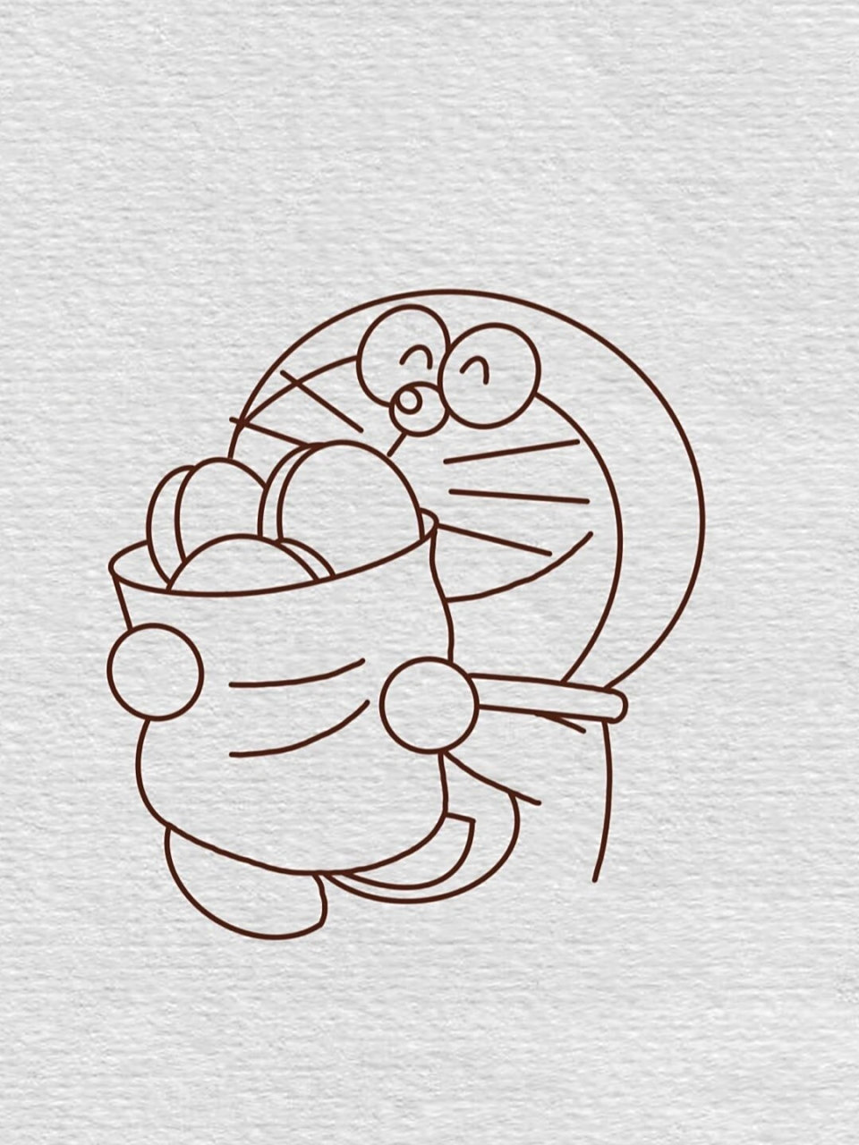 哆啦a梦简笔画教程已附色(100/46) 好多人说我喜欢圆嘟嘟的东东,没