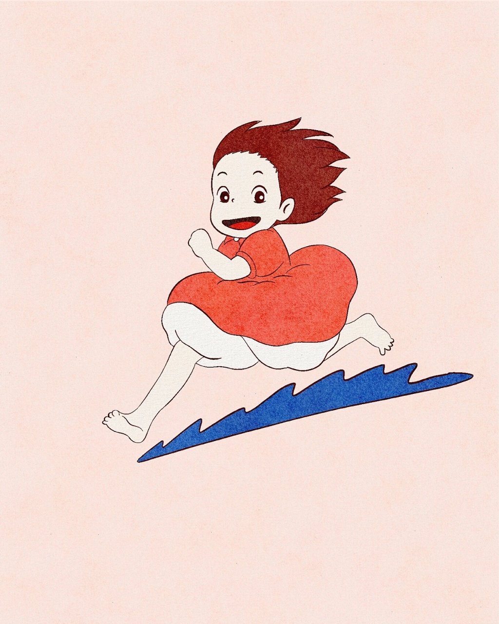 97新手教程|宫崎骏波妞简笔画教程|小白必会 97爱分享 爱画画