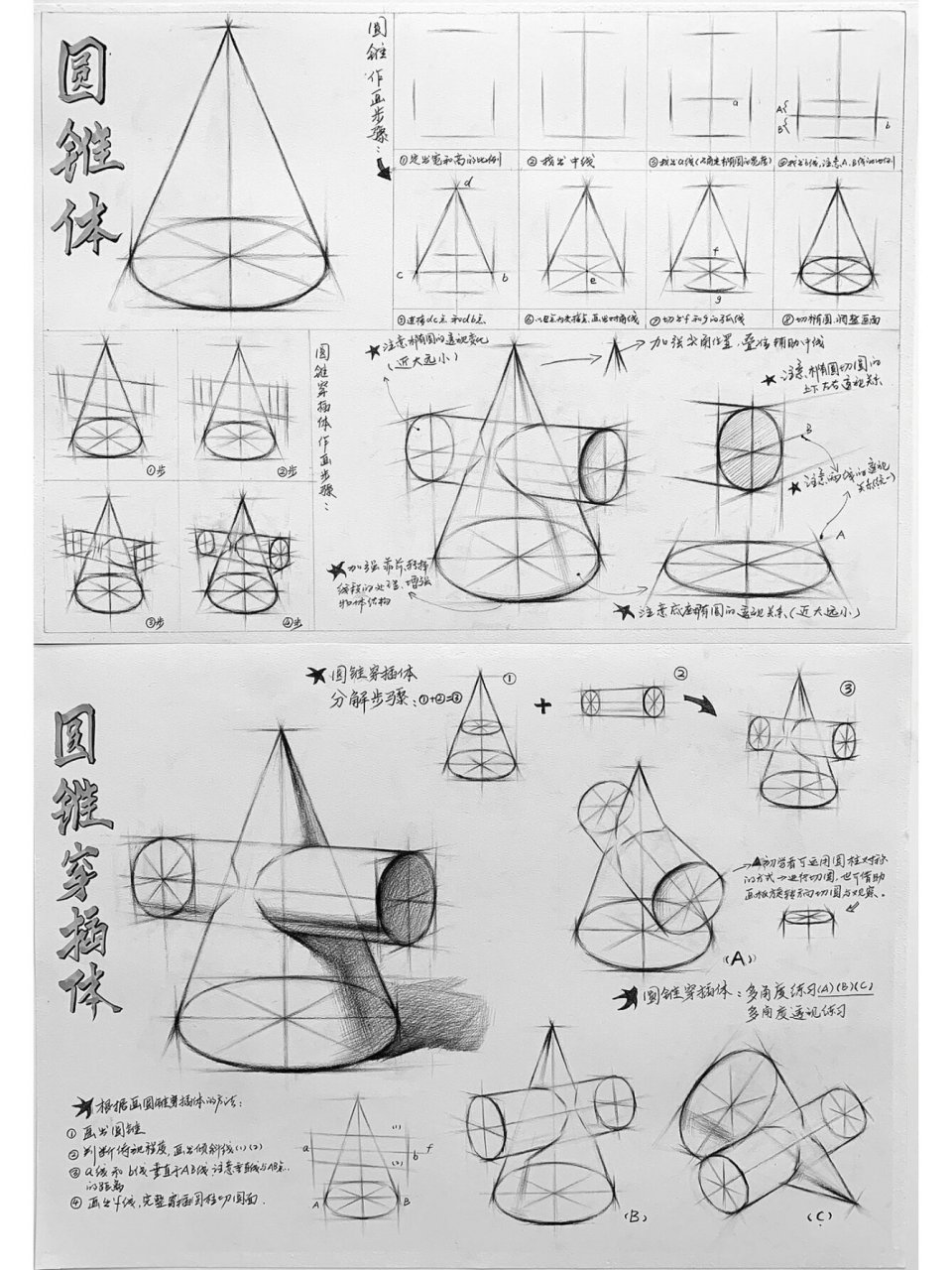 穿插体透视图片