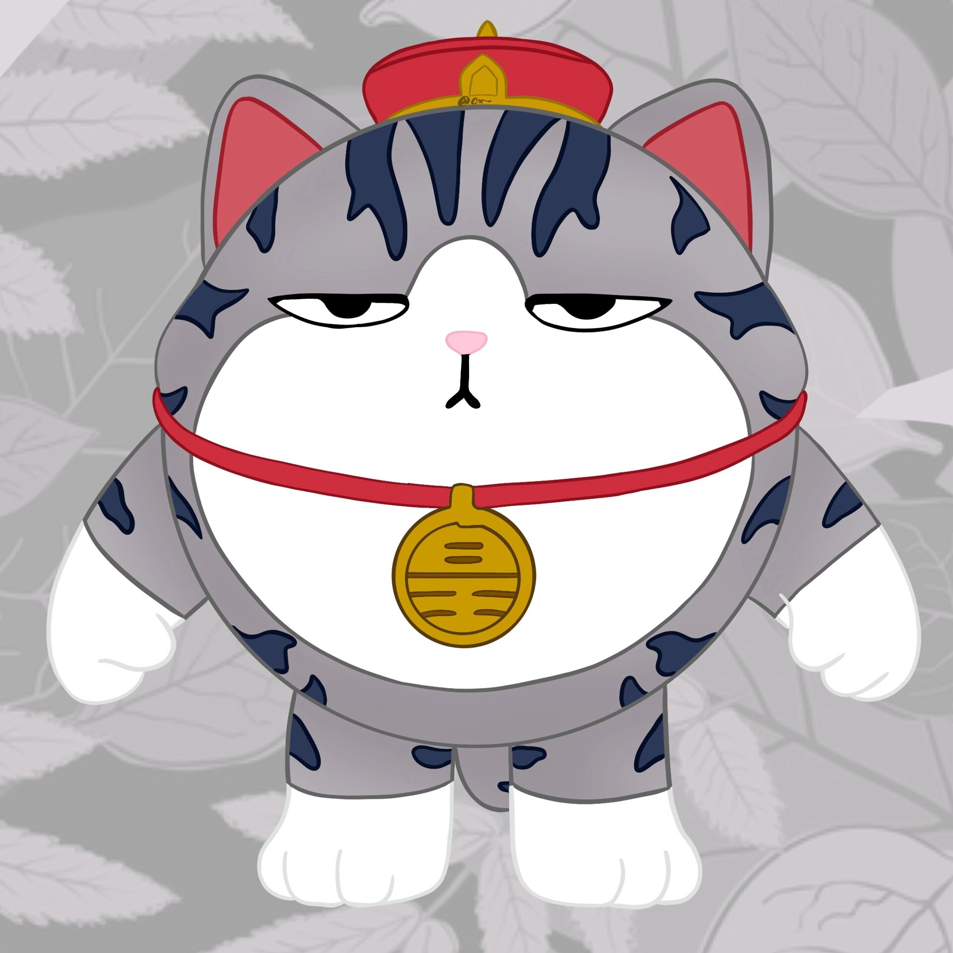 蛋仔派对:吾皇猫(简笔画)